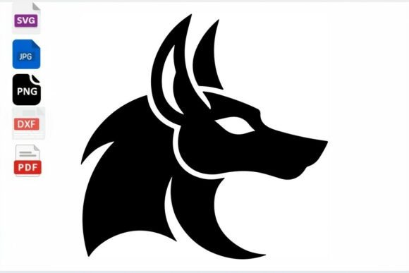 Anubis Head SVG Egyptian Dog God
