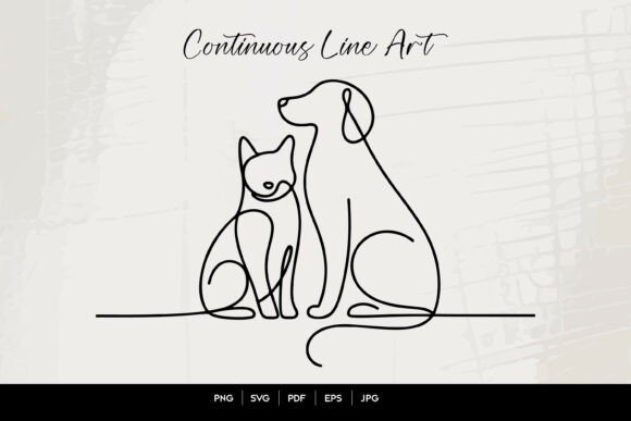 Cat and Dog Line Art Review
