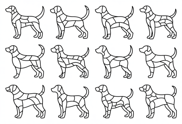 Dog Anatomy Cut Diagram SVG