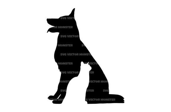 Dog and Cat Silhouette Svg