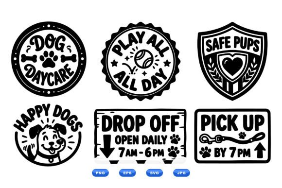Dog Daycare Badge SVG Set Review