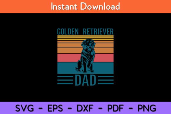 Dog Golden Dad Vintage Golden Retriever