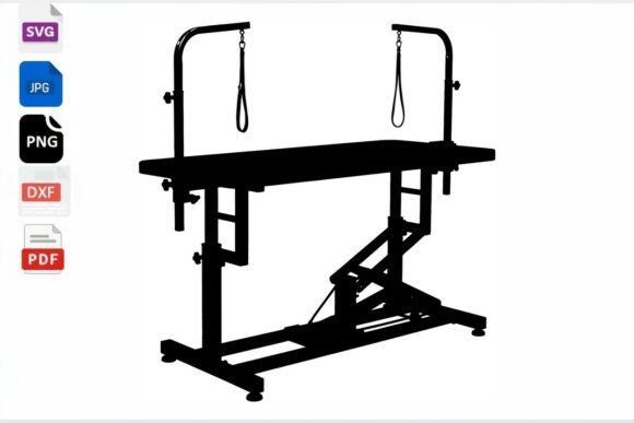 Dog Grooming Table SVG Silhouette