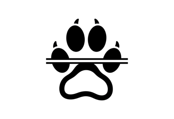 Dog Paw Print Logo SVG Cut File
