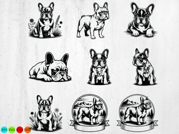 French Bulldog SVG Bundle, Dog Pet Lover