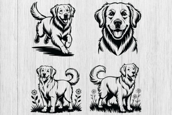 Golden Retriever SVG Bundle, Dog