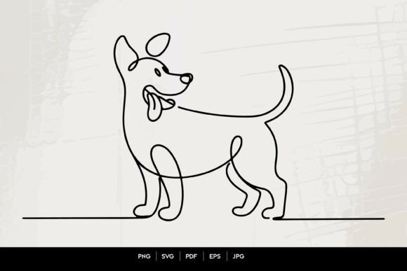 Happy Dog Line Art Review