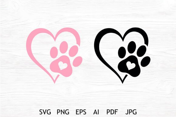Heart Paw Love SVG Bundle