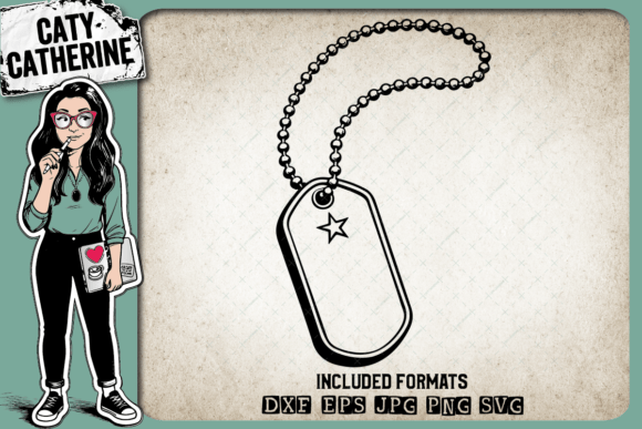 Military Dog Tags and Star – SVG Design