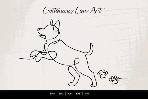 Playful Dog Line Art Review